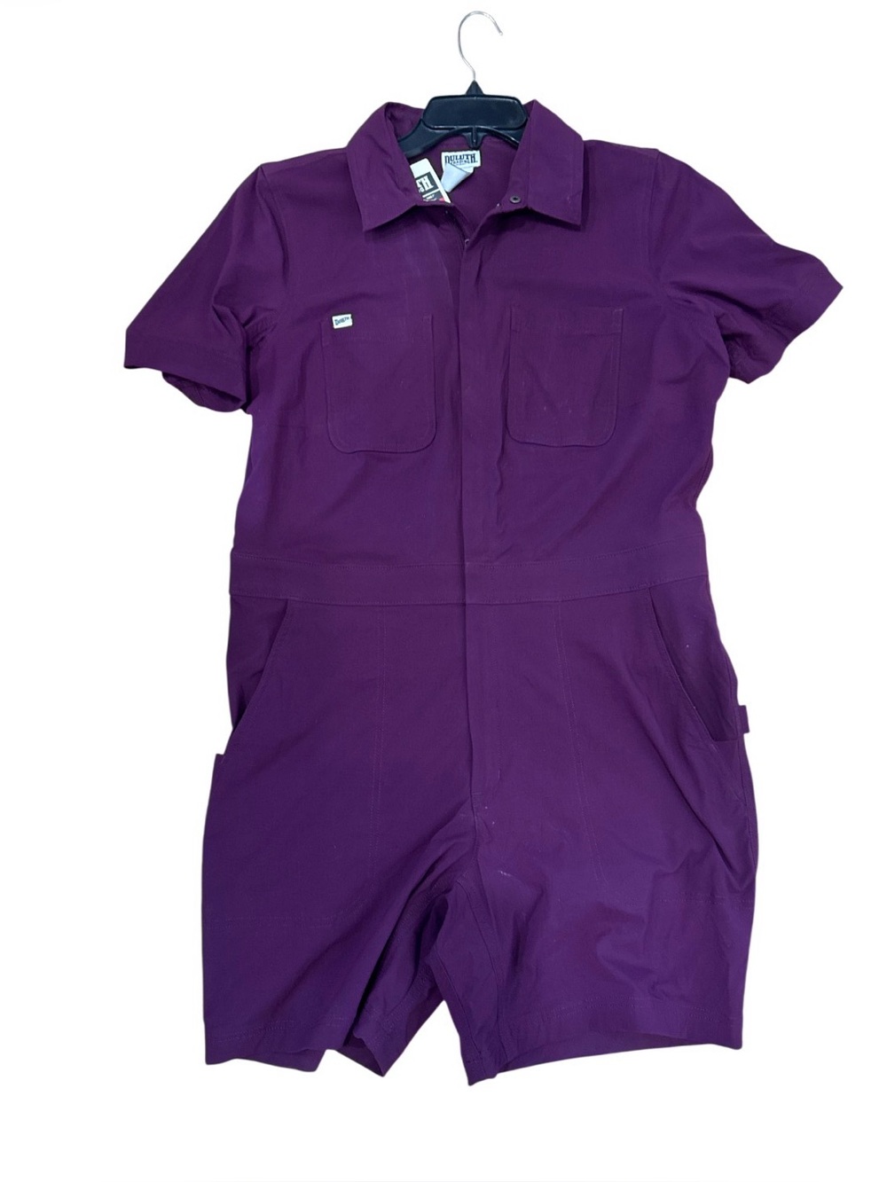 NWT Women's Heirloom Gardening 7" Short Coveralls Purple Size Medium